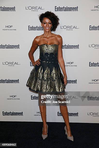 Judi Shekoni attends the 2015 Entertainment Weekly Pre-Emmy Party at Fig & Olive Melrose Place on September 18, 2015 in West Hollywood, California.