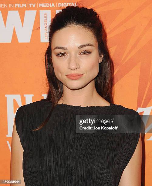 Actress Crystal Reed arrives at the Variety And Women In Film Annual Pre-Emmy Celebration at Gracias Madre on September 18, 2015 in West Hollywood,...