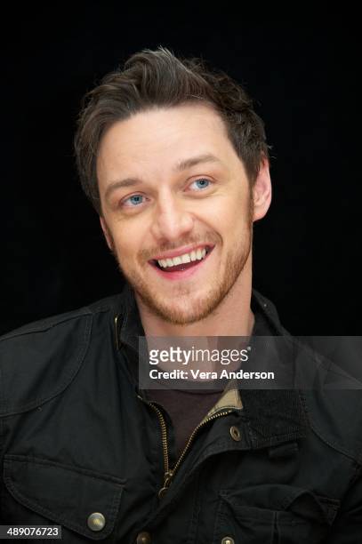 James McAvoy at the "X-Men: Days Of Future Past" Press Conference at the Ritz Carlton Hotel on May 9, 2014 in New York City.