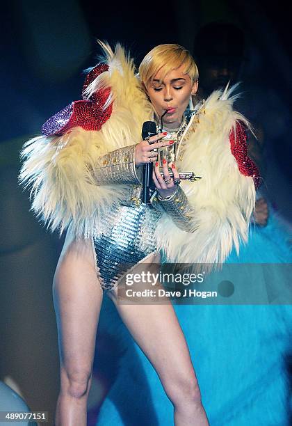 Miley Cyrus performs at G-A-Y on May 9, 2014 in London, England.