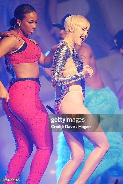 Miley Cyrus performs at G-A-Y on May 9, 2014 in London, England.
