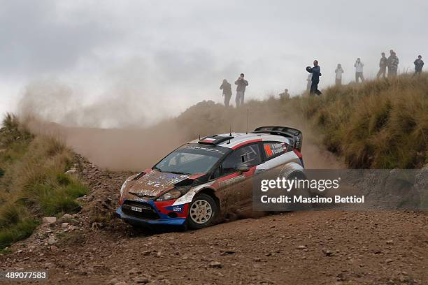 Robert Kubica of Poland and Maciej Szczepaniak of Poland compete in their RK M-Sport WRT Ford Fiesta RS WRC during Day One of the WRC Argentina on...