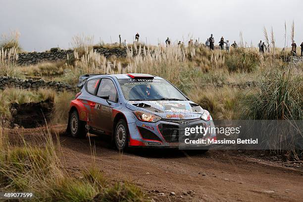 Daniel Sordo of Spain and Marc Marti of Spain compete in their Hyundai Motorsport Hyundai I20 WRC during Day One of the WRC Argentina on May 9, 2014...