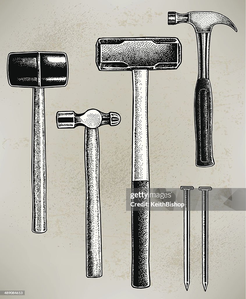 Hammers - Construction Tools, Sledge, Claw, Ball Peen