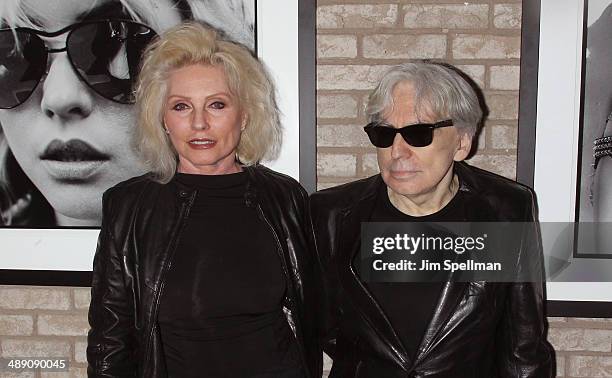 Singer/songwriter Debbie Harry and Guitarist/photographer Chris Stein attend the "Blondie 4 Ever" Exhibition Opening at Morrison Hotel Gallery on May...
