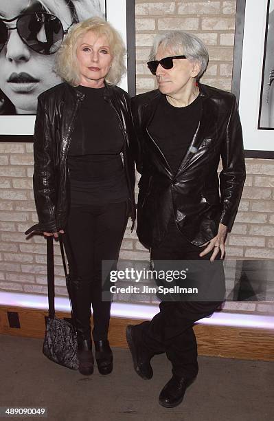 Singer/songwriter Debbie Harry and Guitarist/photographer Chris Stein attend the "Blondie 4 Ever" Exhibition Opening at Morrison Hotel Gallery on May...