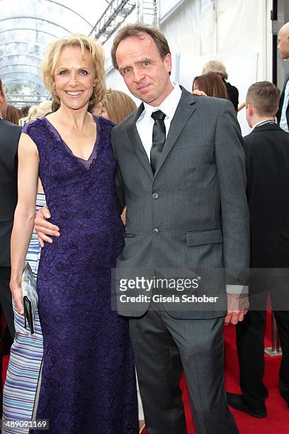 Juliane Koehler and her husband Georg Maas attend the Lola - German Film Award 2014 at Tempodrom on May 9, 2014 in Berlin, Germany.