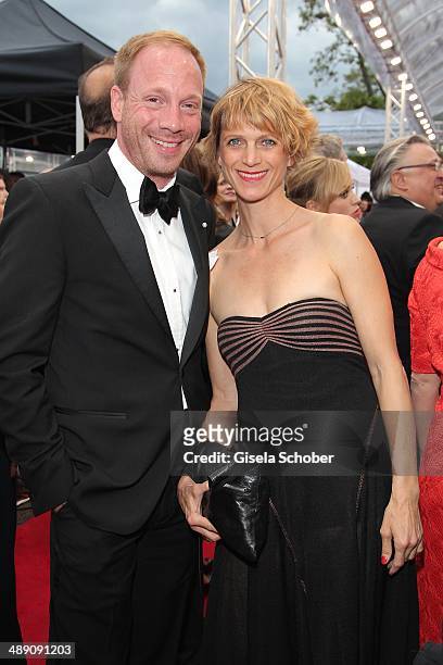 Johann von Buelow and his wife Katrin attend the Lola - German Film Award 2014 at Tempodrom on May 9, 2014 in Berlin, Germany.