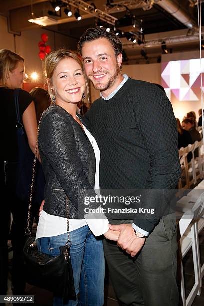 Alina Merkau and guest attend the 'La Boum Fashion Studio' by Soccx in Hoppegarten on September 18, 2015 Berlin, Germany.