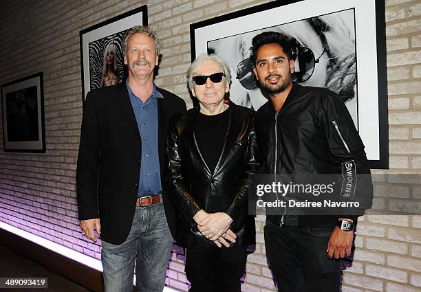 Photographer/co-founder and guitarist of the band 'Blondie' Chris Stein and guests attend the "Blondie 4 Ever" Exhibition Opening at Morrison Hotel...