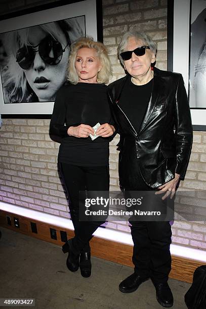 Debbie Harry and Chris Stein attend the "Blondie 4 Ever" Exhibition Opening at Morrison Hotel Gallery on May 9, 2014 in New York City.