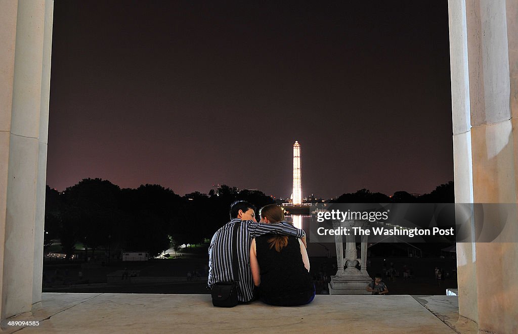 Illuminated Washington Monument - Washington, DC