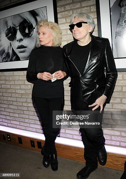 Debbie Harry and Chris Stein attend the "Blondie 4 Ever" Exhibition Opening at Morrison Hotel Gallery on May 9, 2014 in New York City.