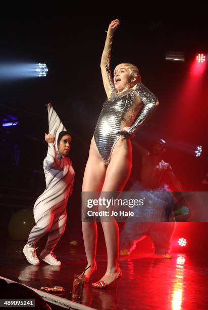 Miley Cyrus performs on stage at G-A-Y on May 9, 2014 in London, England.