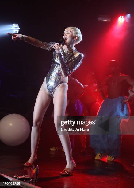 Miley Cyrus performs on stage at G-A-Y on May 9, 2014 in London, England.