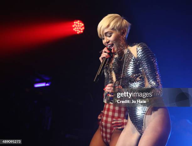 Miley Cyrus performs on stage at G-A-Y on May 9, 2014 in London, England.