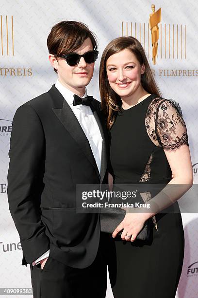 Sam Riley and Alexandra Maria Lara attend the Lola - German Film Award 2014 at Tempodrom on May 09, 2014 in Berlin, Germany.