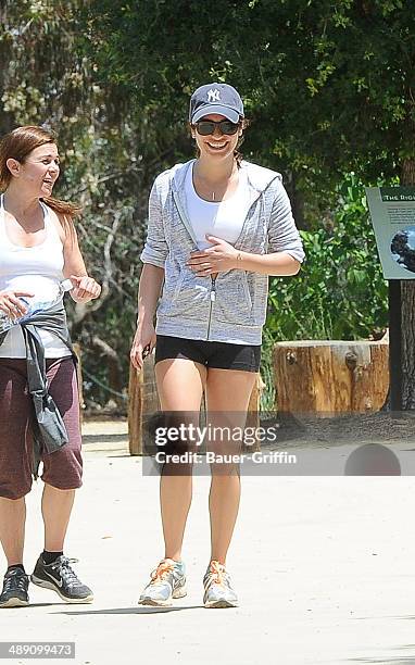 Lea Michele with her mother Edith Sarfati are seen on May 09, 2014 in Los Angeles, California.