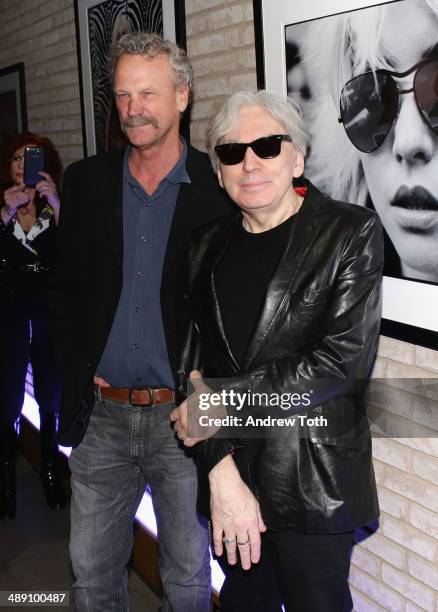 Owner of Morrison Hotel Gallery Peter Blachley, and musician photographer Chris Stein attend the "Blondie 4 Ever" Exhibition Opening at Morrison...