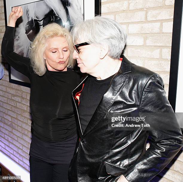 Debbie Harry and Chris Stein attend the "Blondie 4 Ever" Exhibition Opening at Morrison Hotel Gallery on May 9, 2014 in New York City.