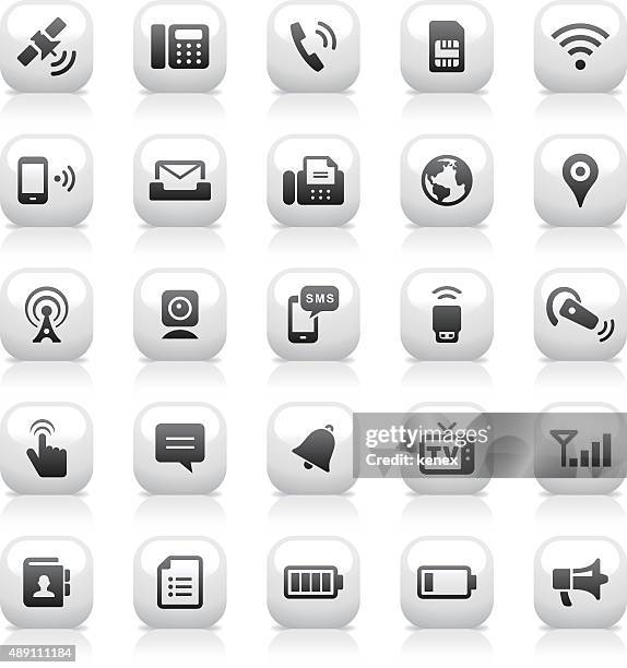 button-icons set/communication - all sim card stock-grafiken, -clipart, -cartoons und -symbole