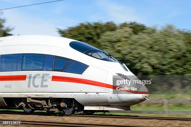 ice high speed train - deutsche bahn stock pictures, royalty-free photos & images