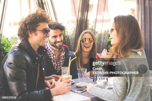 happy couples on double date - double date stock pictures, royalty-free photos & images