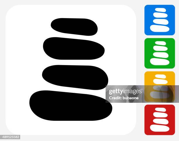 stone path icon flat graphic design - stone path stock illustrations