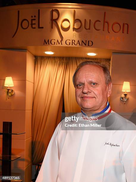 Chef Joel Robuchon attends Vegas Uncork'd by Bon Appetit's Grand Tasting event at Caesars Palace on May 9, 2014 in Las Vegas, Nevada.
