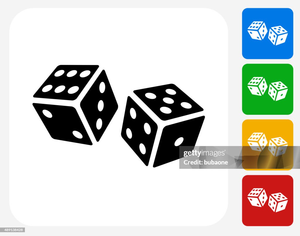 Dice Icon Flat Graphic Design