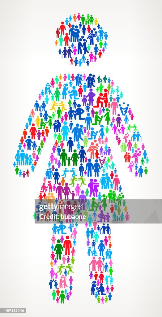 Pattern Background For Family Woman On Vector Family Pattern Background High-Res Vector Graphic ...