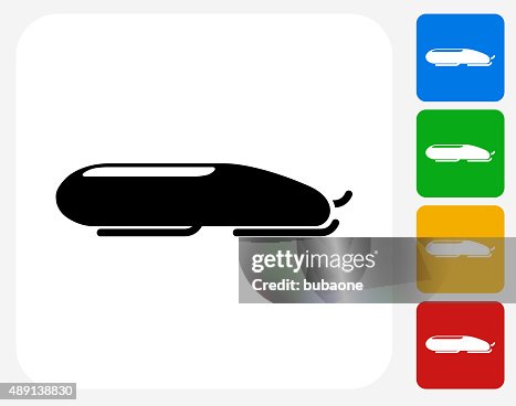 Bobsleigh Icon Flat Graphic Design Bobsleigh Icon Flat Graphic Design
