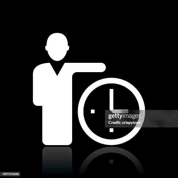 businessman icon on a black background. - cfo stock illustrations