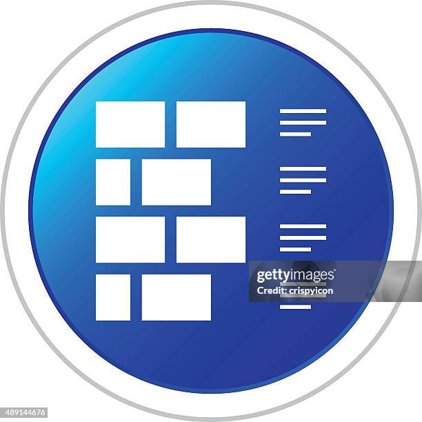 wall icon on a round button. - security wall stock illustrations