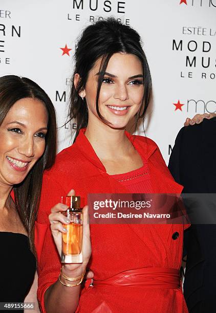 Jane Hudis and Kendall Jenner Celebrate the launch of The New Estee Lauder Fragrance Modern Muse Le Rouge at Macy's Herald Square on September 18,...