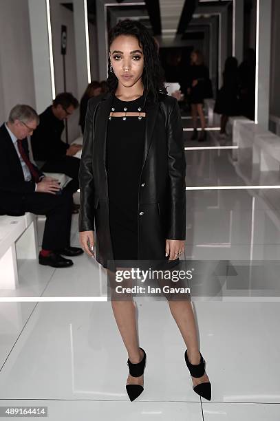 Singer FKA twigs attends the Versus show during London Fashion Week SS16 on September 19, 2015 in London, England.