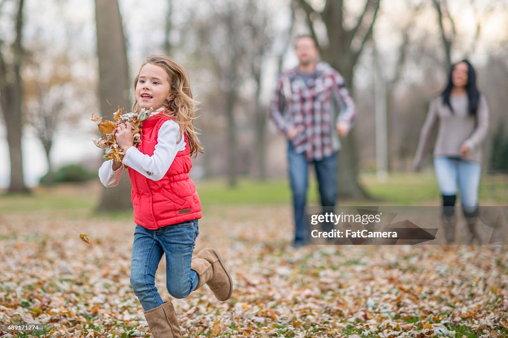 Chasing Each Other with Leaves