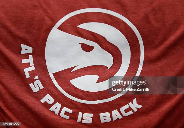 The Atlanta Hawks introduced their secondary logo on t-shirts that were distributed to fans during Game Six of the Eastern Conference Quarterfinals...