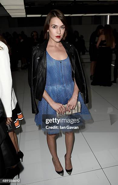 Ella Catliff attends the Versus show during London Fashion Week SS16 on September 19, 2015 in London, England.