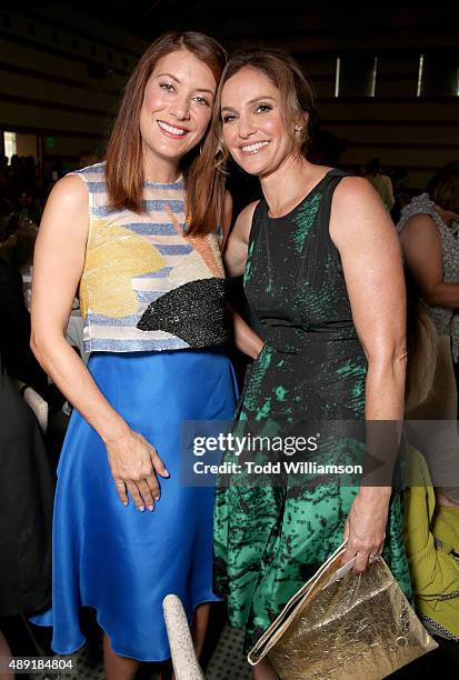 Actresses Kate Walsh and Amy Brenneman attend the 4th Annual Women Making History Brunch presented by the National Women's History Museum and Glamour...