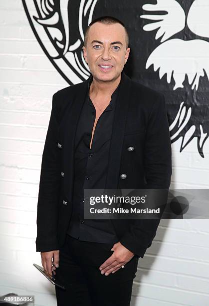 Julien Macdonald attends the Versus show during London Fashion Week Spring/Summer 2016/17 on September 19, 2015 in London, England.