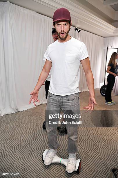 Actor Ben Barnes attends EXTRA's "WEEKEND OF | LOUNGE" produced by On 3 Productions at The London West Hollywood on September 19, 2015 in West...