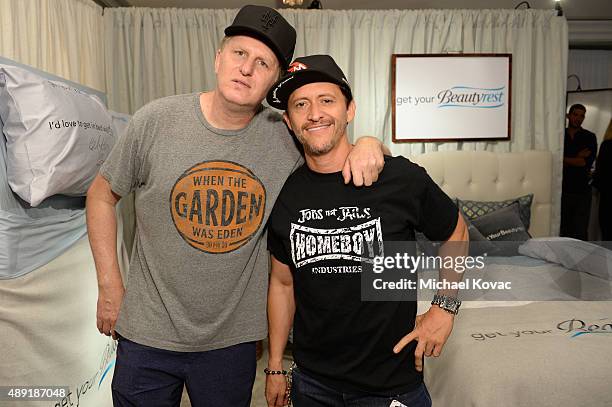 Actors Michael Rapaport and Clifton Collins, Jr. Got their beauty rest with Beautyrest Mattresses at EXTRA's "WEEKEND OF | LOUNGE" produced by On 3...