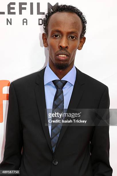 Actor Barkhad Abdi attends the 'Eye In The Sky' premiere during the 2015 Toronto International Film Festival at Roy Thomson Hall on September 11,...