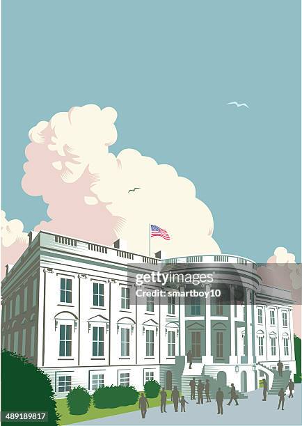 the white house - white house washington dc 幅插畫檔、美工圖案、卡通及圖標