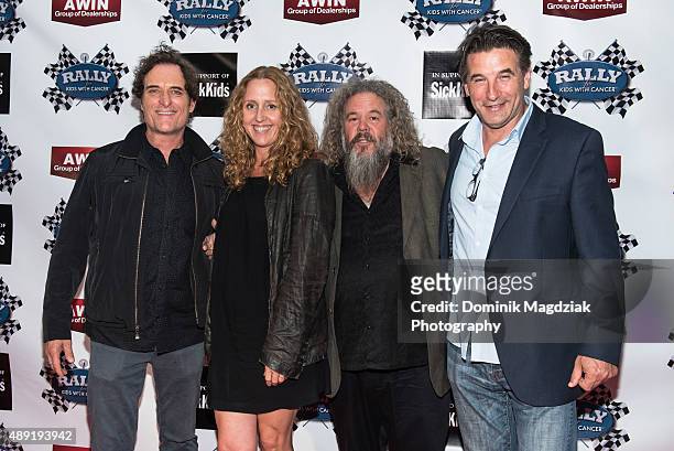 Actor Kim Coates, actress Brooke Smith, actor Mark Boone and actor Billy Baldwin attend 'The Qualifiers' celebrity draft party at Muzik on September...