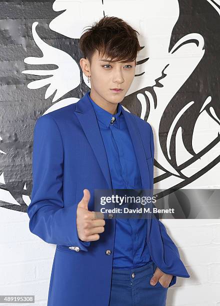 Tao attends the Versus show during London Fashion Week SS16 at Victoria House on September 19, 2015 in London, England.