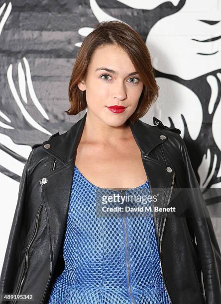 Ella Catliff attends the Versus show during London Fashion Week SS16 at Victoria House on September 19, 2015 in London, England.