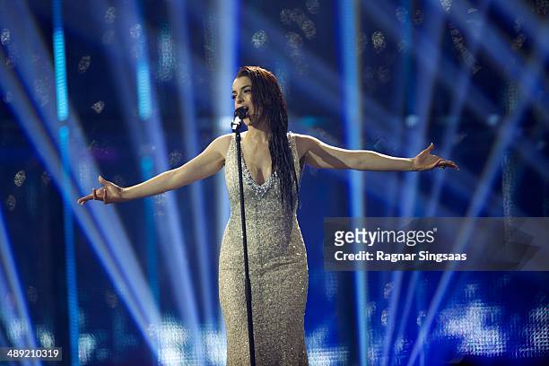 Ruth Lorenzo of Spain performs on stage during the grand final of the Eurovision Song Contest 2014 on May 10, 2014 in Copenhagen, Denmark.