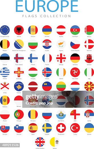 Europe Rounded Icon Europe Rounded Flags Illustration High-Res Vector Graphic - Getty Images